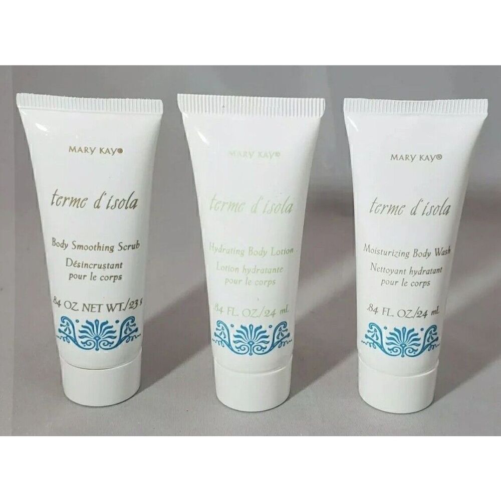 Lot Of 3 Mini Mary Kay terme d'isola Hydrating Body Lotion .84 Oz New Old Stock
